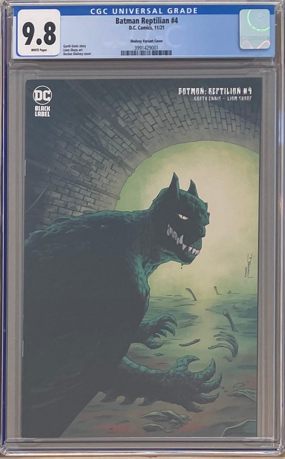 Batman: Reptilian #4 Shalvey 1:25 Retailer Incentive Variant DC Black Label CGC 9.8