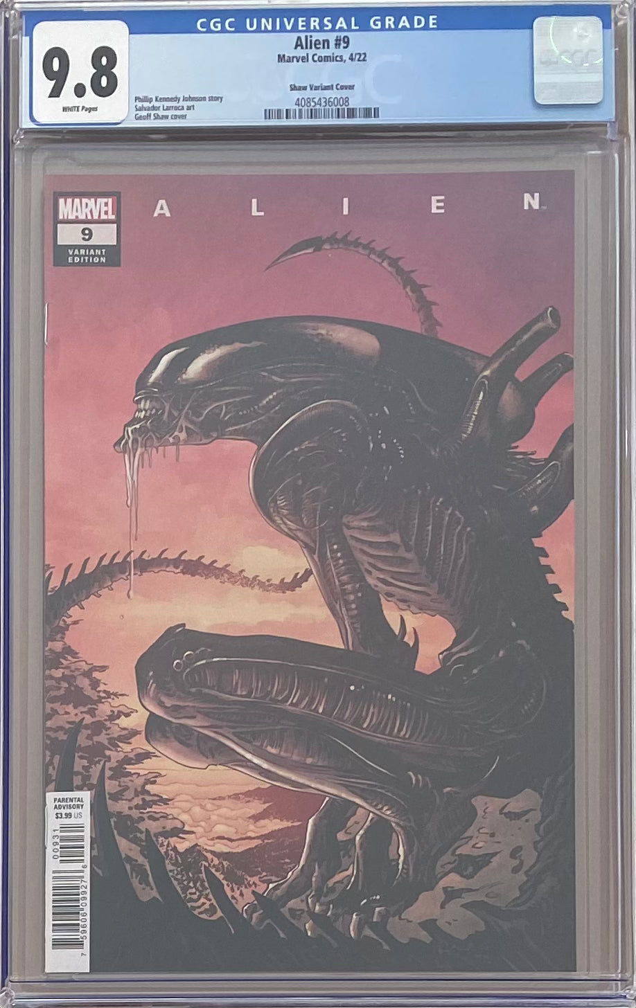 Alien #9 Shaw 1:25 Retailer Incentive Variant CGC 9.8