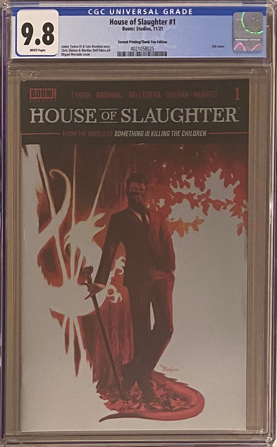 House of Slaughter #1 Second Printing "Thank You" Red Foil Retailer Incentive Variant CGC 9.8