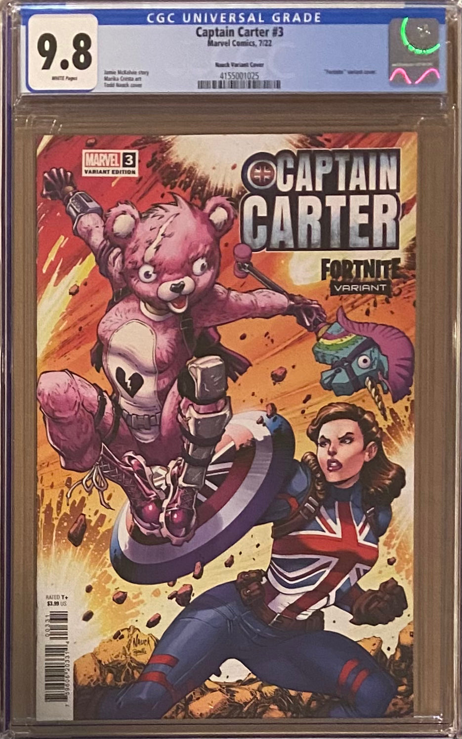 Captain Carter #3 Nauck Fortnite Variant CGC 9.8