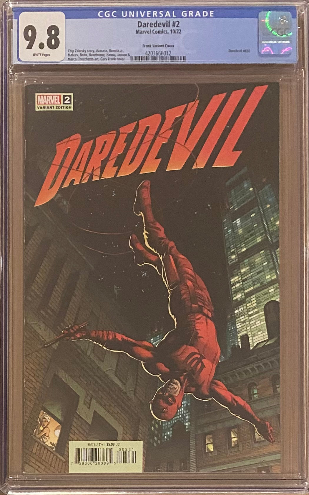 Daredevil #2 Frank 1:25 Retailer Incentive Variant CGC 9.8
