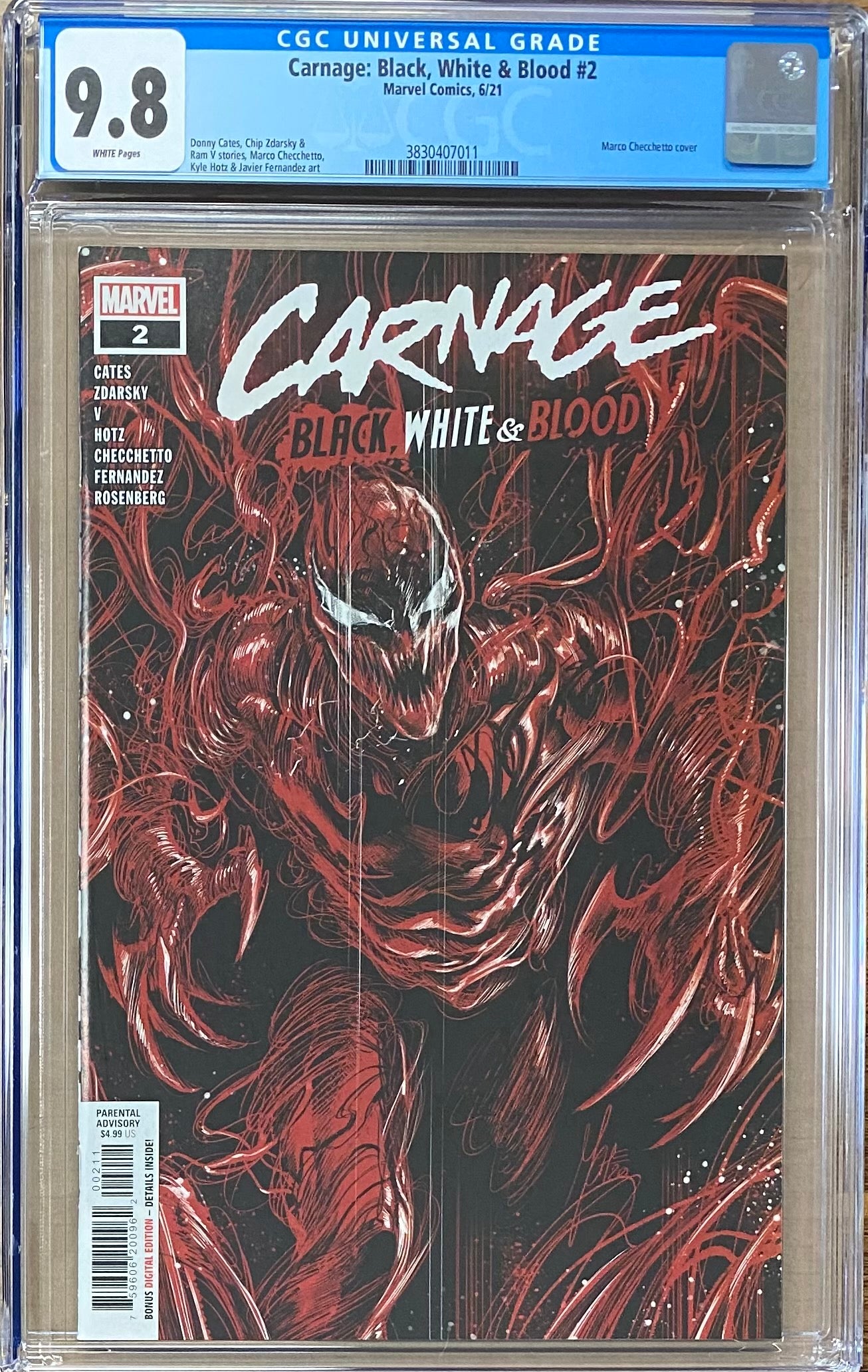 Carnage: Black, White, and Blood #2 CGC 9.8