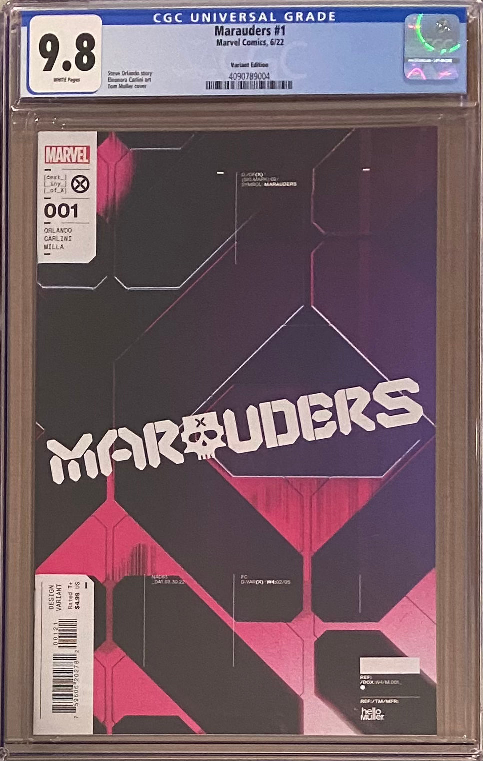 Marauders #1 Muller 1:10 Retailer Incentive Variant CGC 9.8