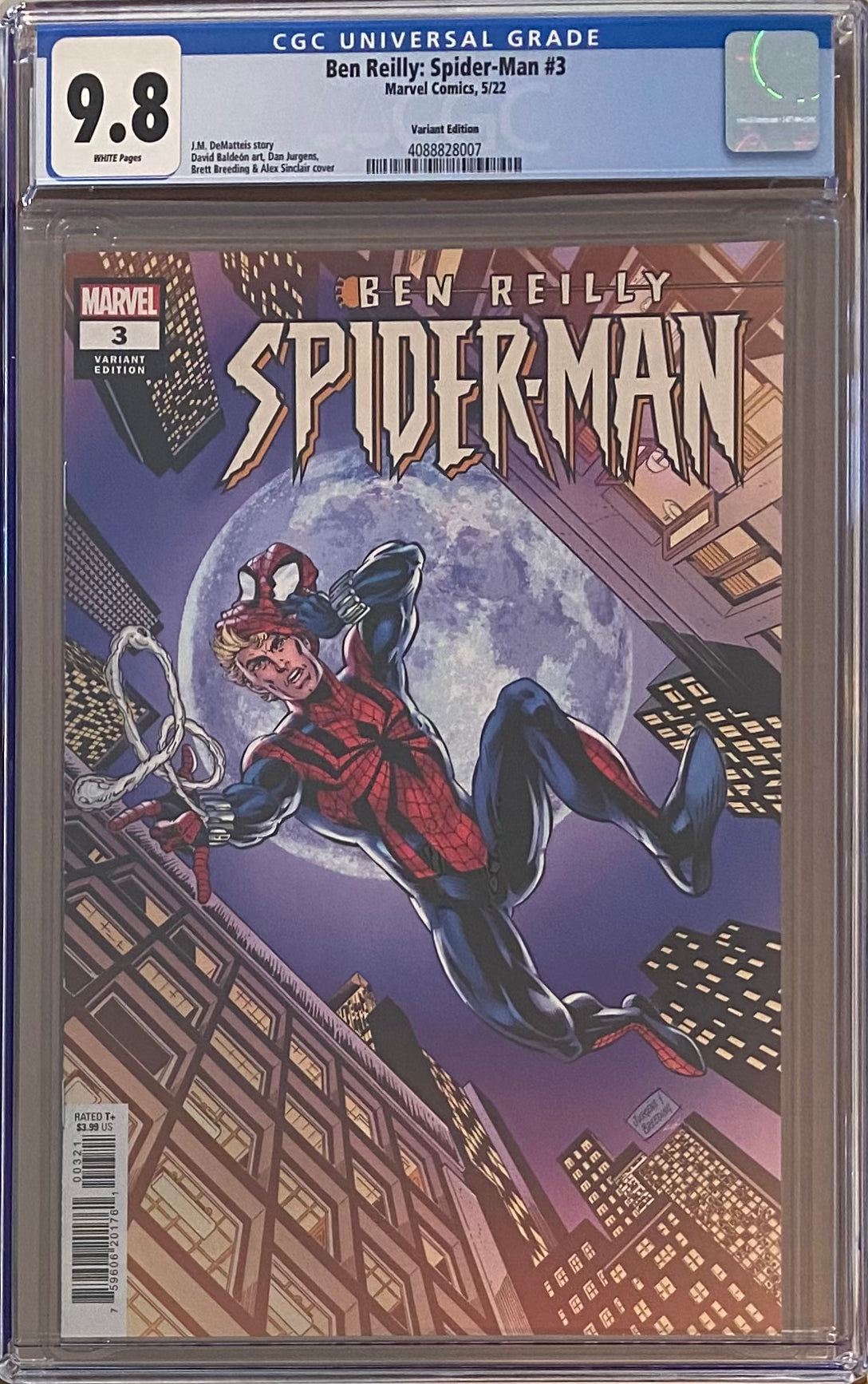 Ben Reilly: Spider-Man #3 Variant CGC 9.8