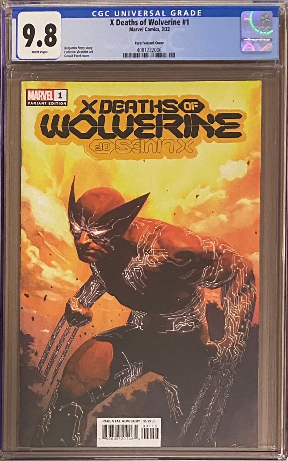 X Deaths of Wolverine #1 Parel Variant CGC 9.8