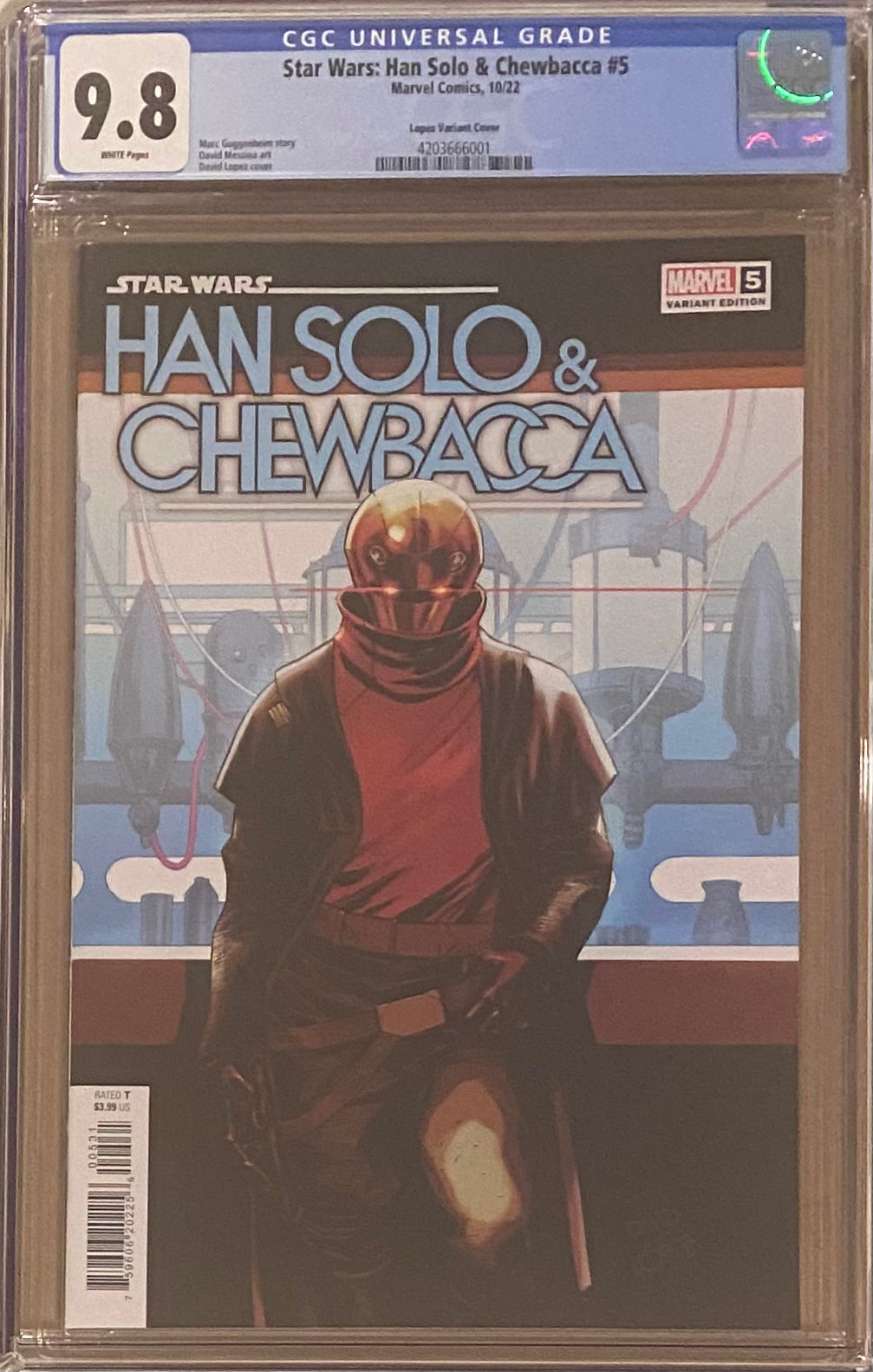 Star Wars: Han Solo & Chewbacca #5 Lopez 1:25 Retailer Incentive Variant CGC 9.8