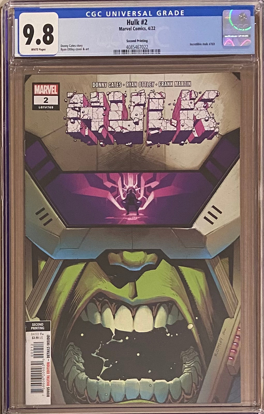 Hulk #2 Second Printing CGC 9.8