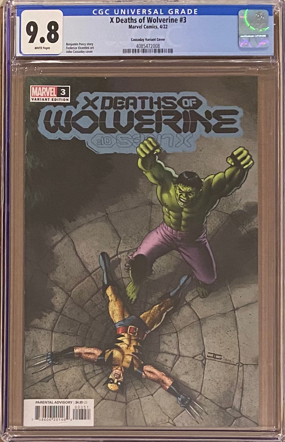 X Deaths of Wolverine #3 Cassaday 1:50 Retailer Incentive Variant CGC 9.8