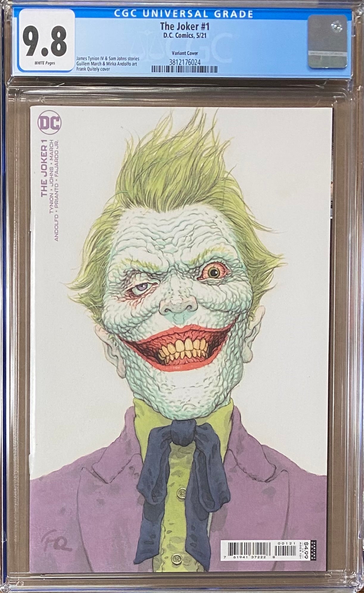 The Joker #1 Quitely Variant CGC 9.8