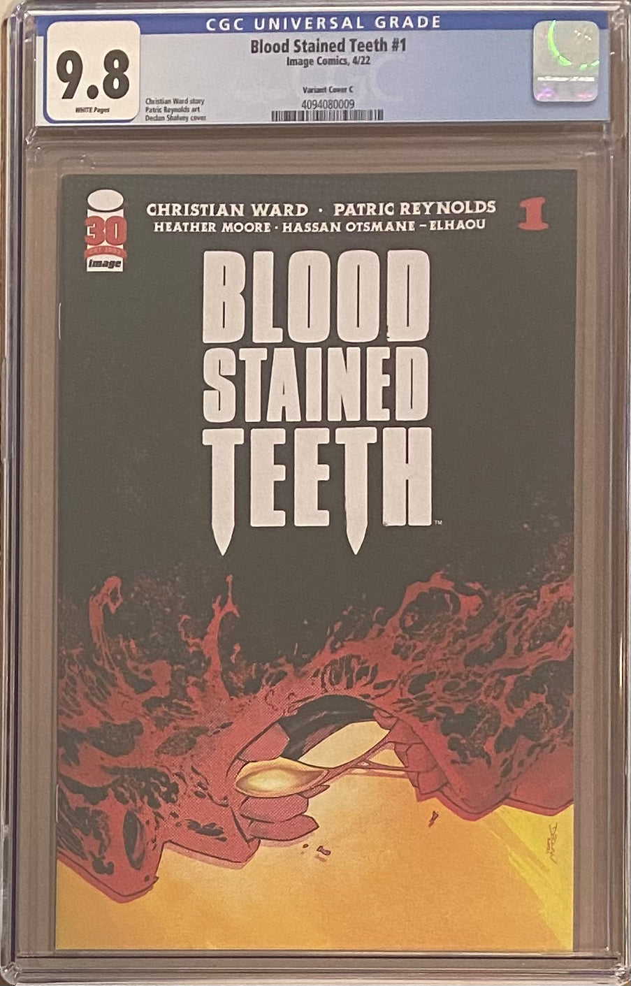 Blood Stained Teeth #1 Shalvey Variant CGC 9.8