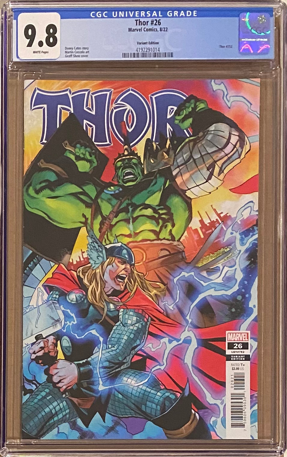 Thor #26 Shaw Connecting Cover Variant CGC 9.8