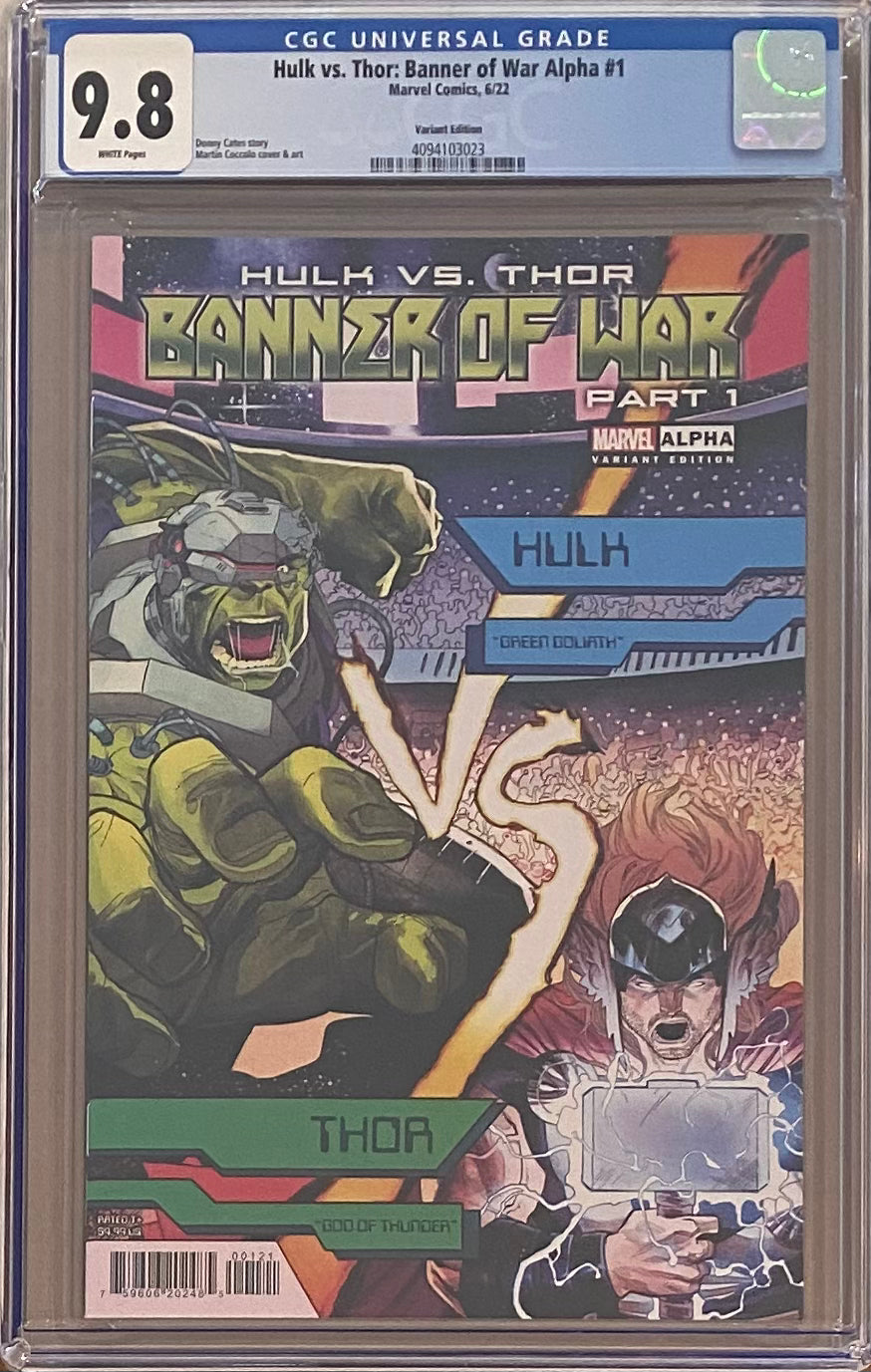 Hulk vs. Thor: Banner of War #1 Coccolo Variant CGC 9.8