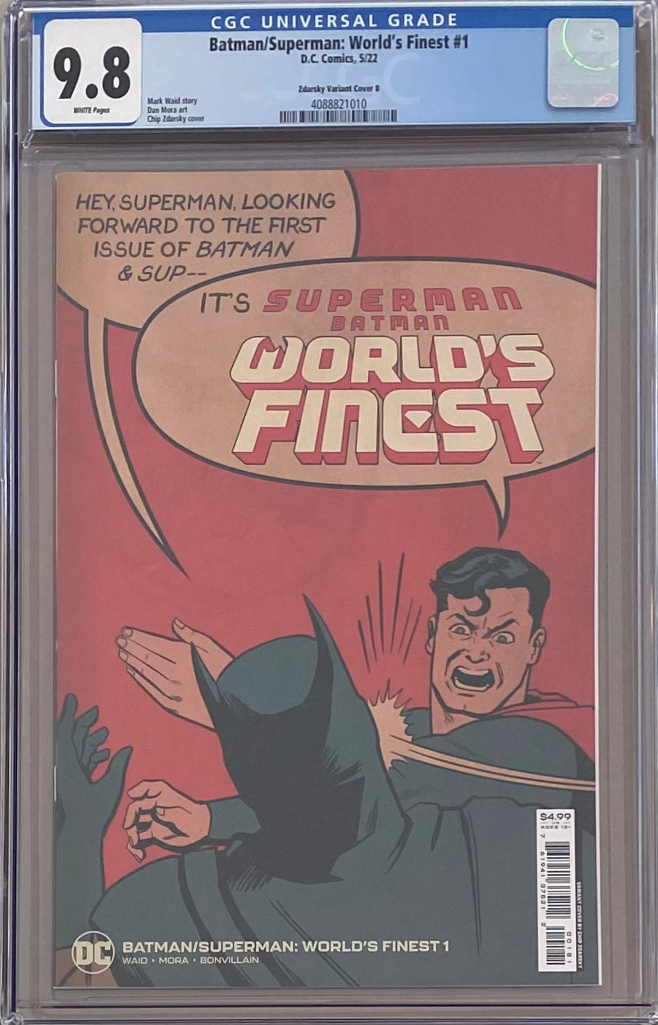 Batman/Superman: World's Finest #1 Zdarsky "Superman Slap" 1:25 Retailer Incentive Variant CGC 9.8