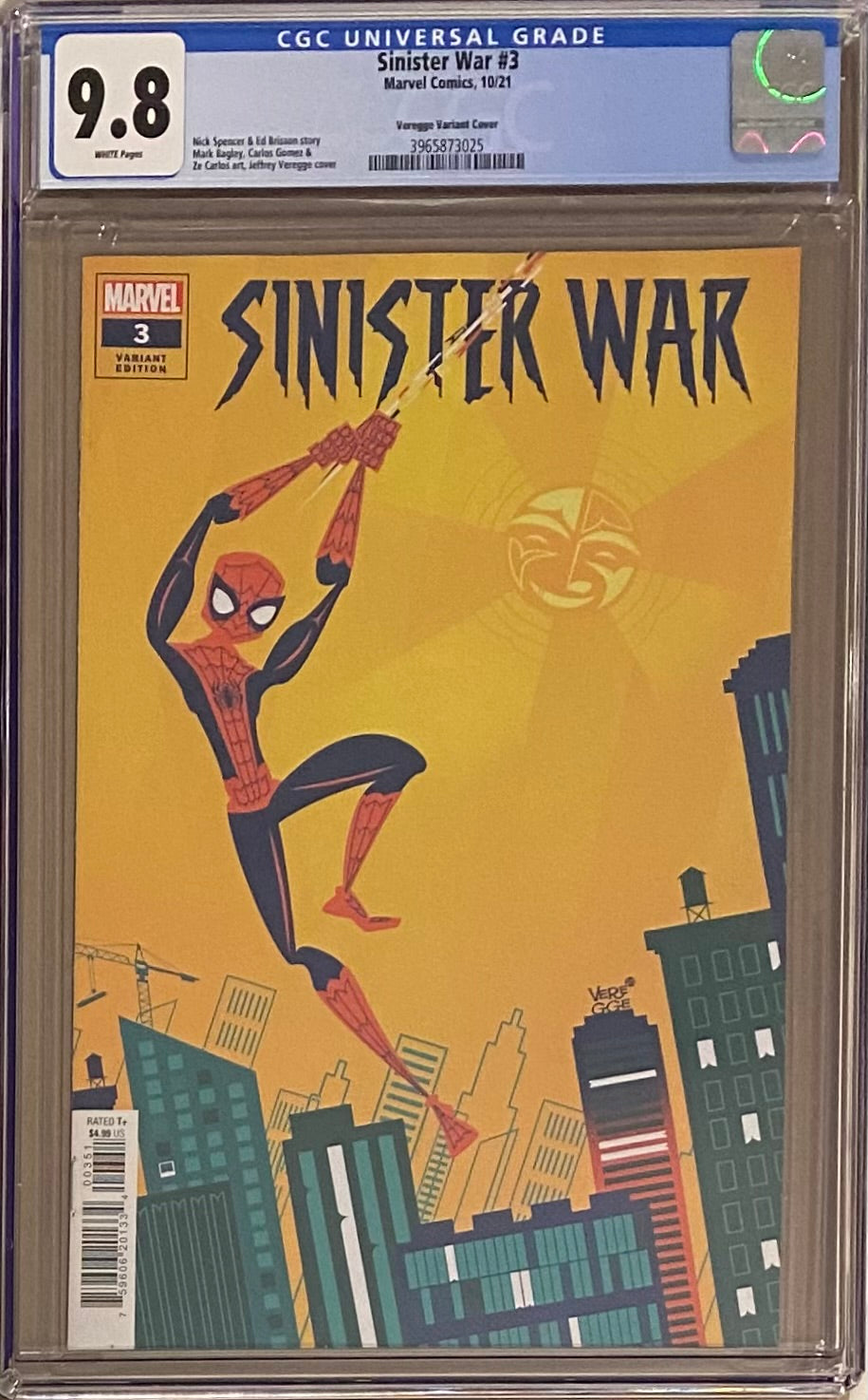 Sinister War #3 Veregge Variant CGC 9.8