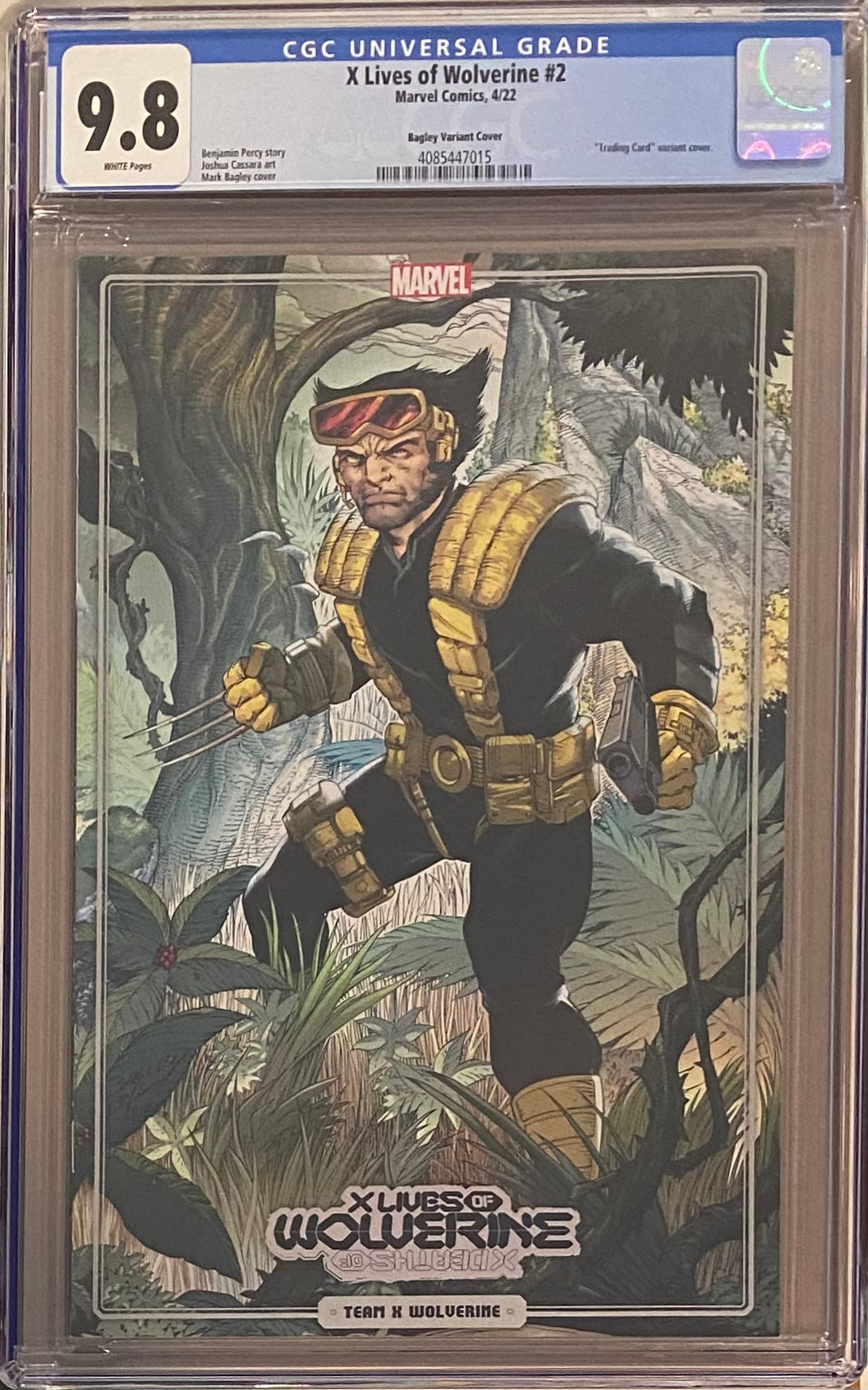 X Lives of Wolverine #2 Bagley Trading Card Variant CGC 9.8