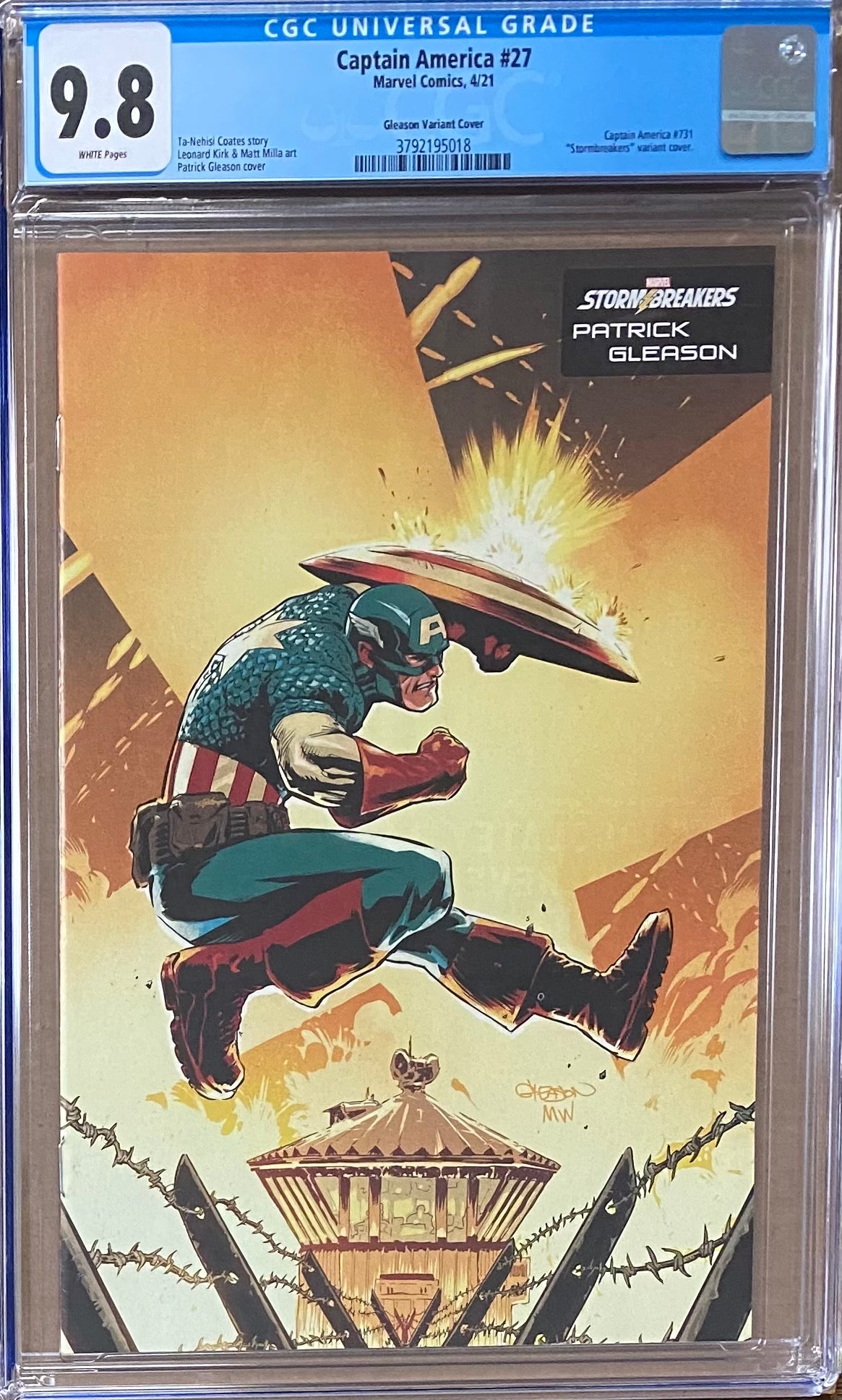 Captain America #27 Gleason "Stormbreakers" Variant CGC 9.8