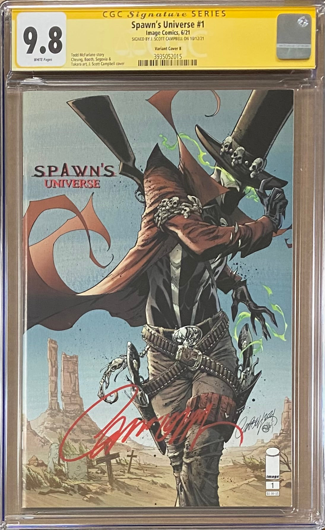 Spawn's Universe #1 Cover B - Campbell "Gunslinger" CGC 9.8 SS