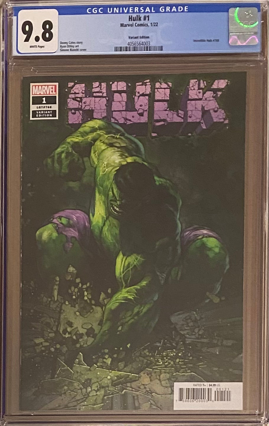 Hulk #1 Bianchi 1:25 Retailer Incentive Variant CGC 9.8
