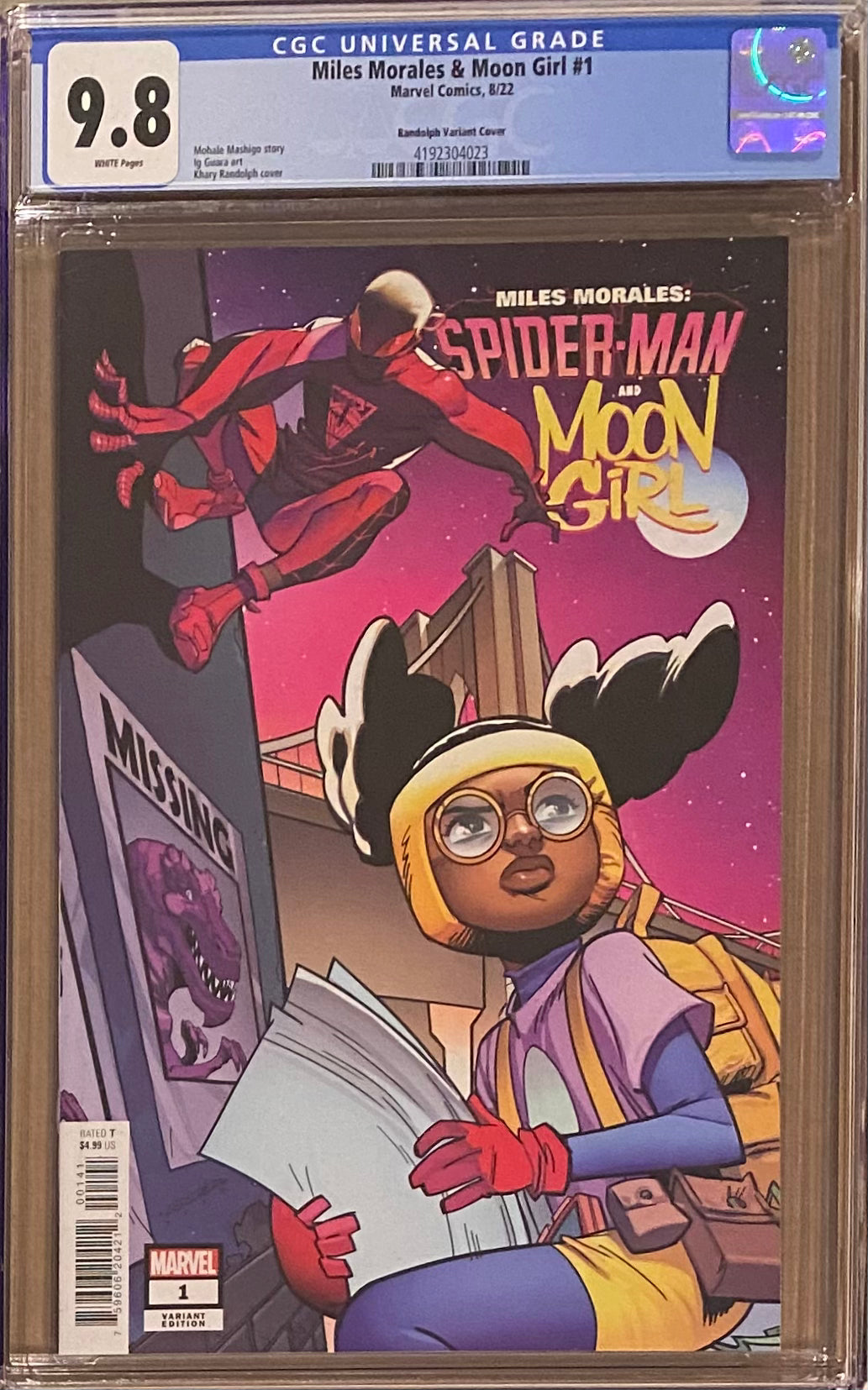 Miles Morales and Moon Girl #1 Randolph 1:25 Retailer Incentive Variant CGC 9.8