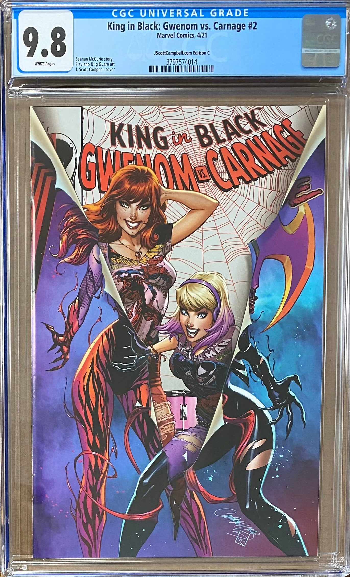 King in Black: Gwenom vs. Carnage #2 J. Scott Campbell Exclusive C CGC 9.8