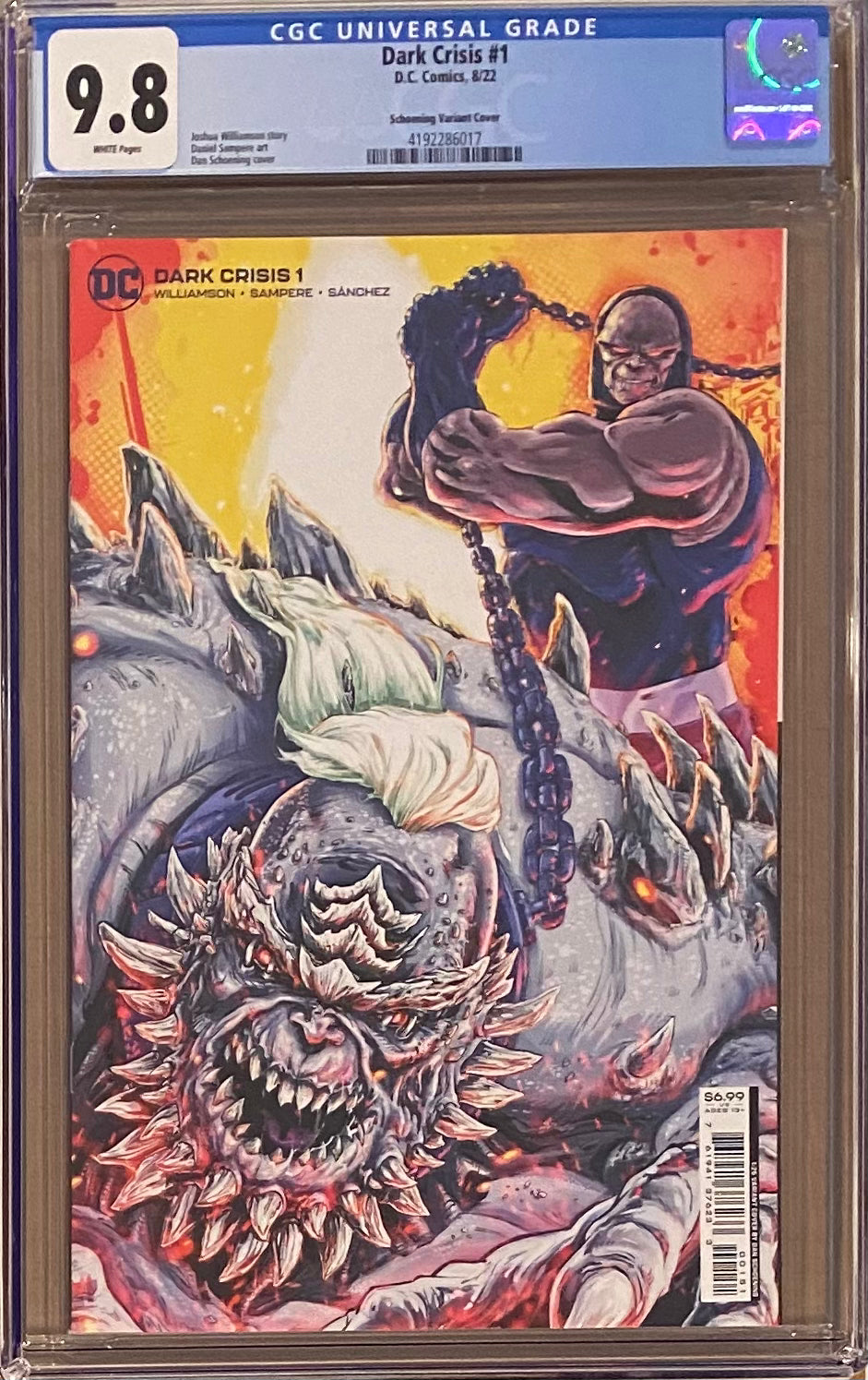 Dark Crisis #1 Schoening 1:25 Retailer Incentive Variant CGC 9.8