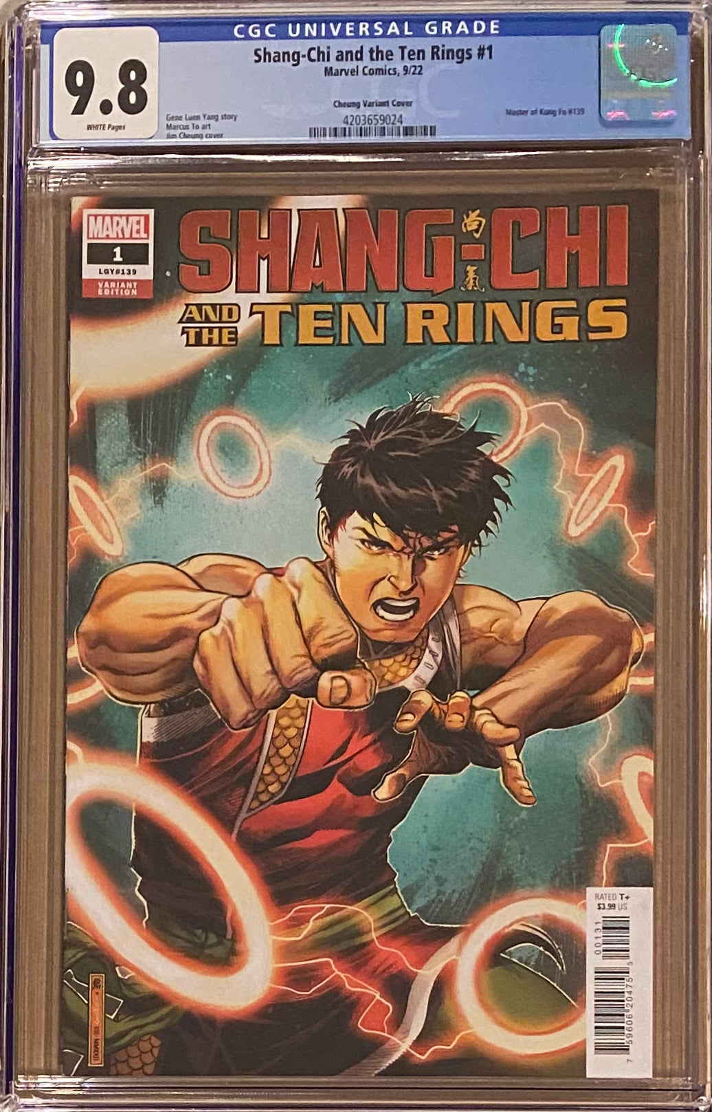Shang-Chi and the Ten Rings #1 Cheung 1:25 Retailer Incentive Variant CGC 9.8