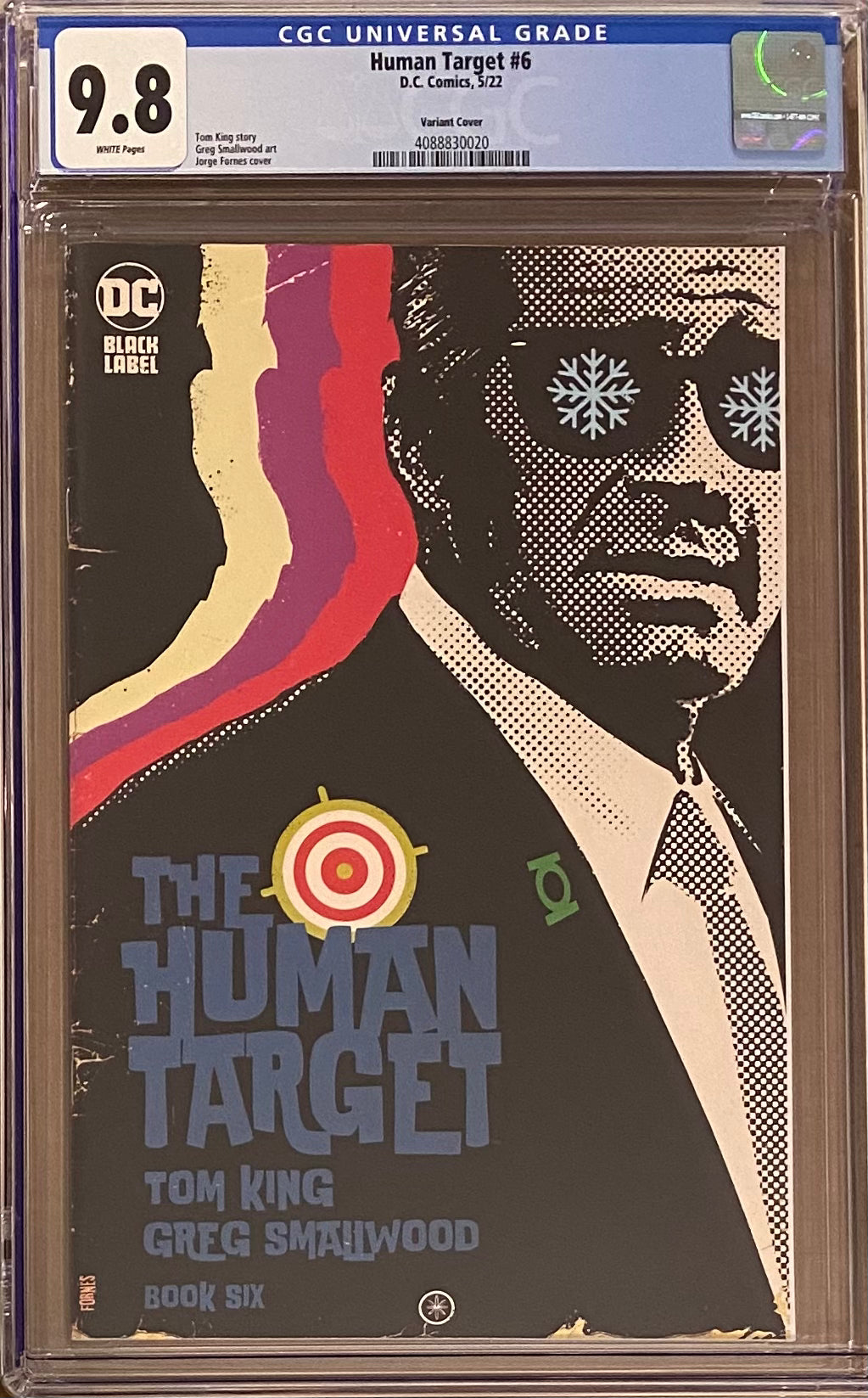 The Human Target #6 Variant CGC 9.8 - DC Black Label