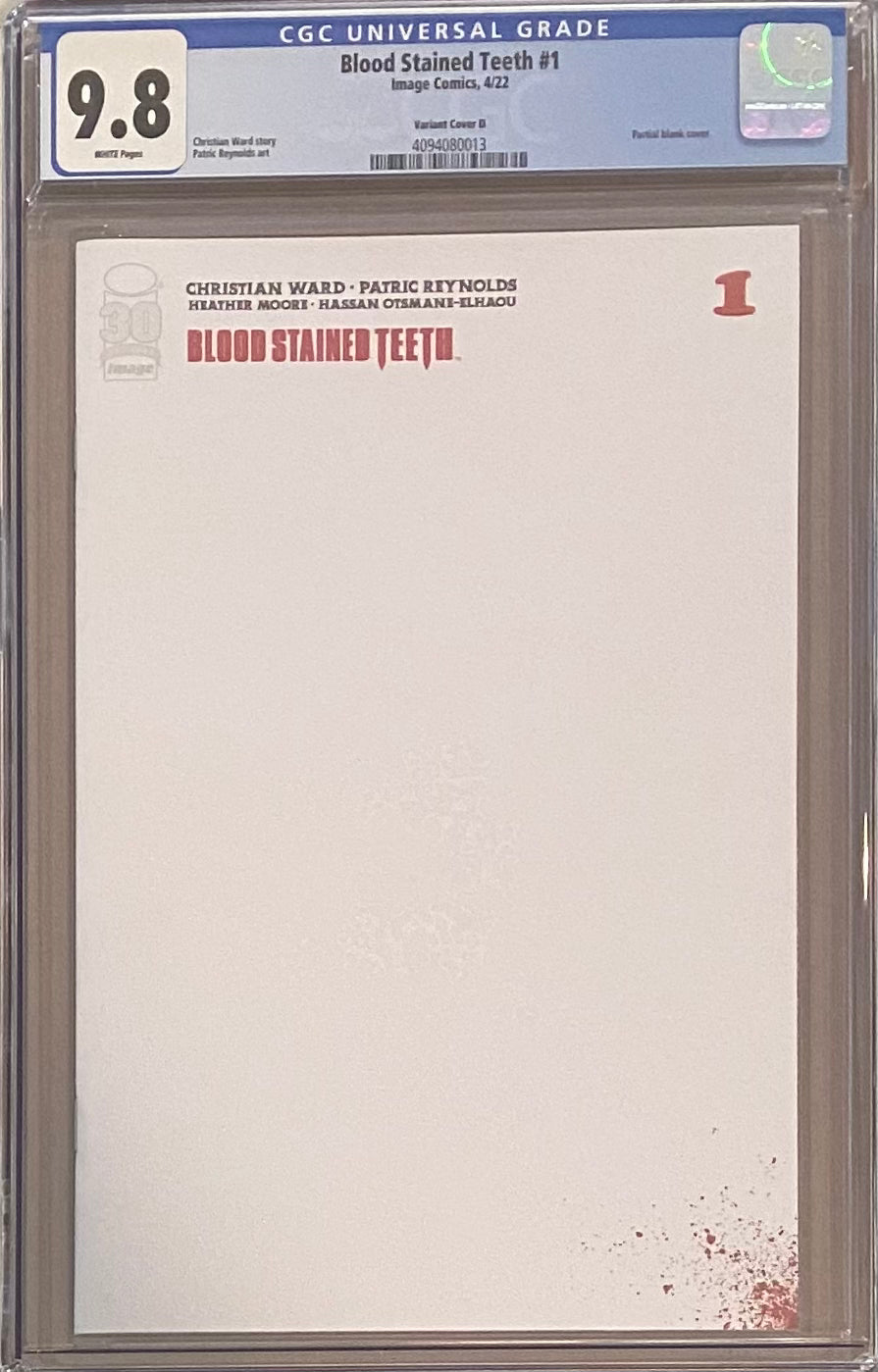 Blood Stained Teeth #1 Blank Sketch Variant CGC 9.8