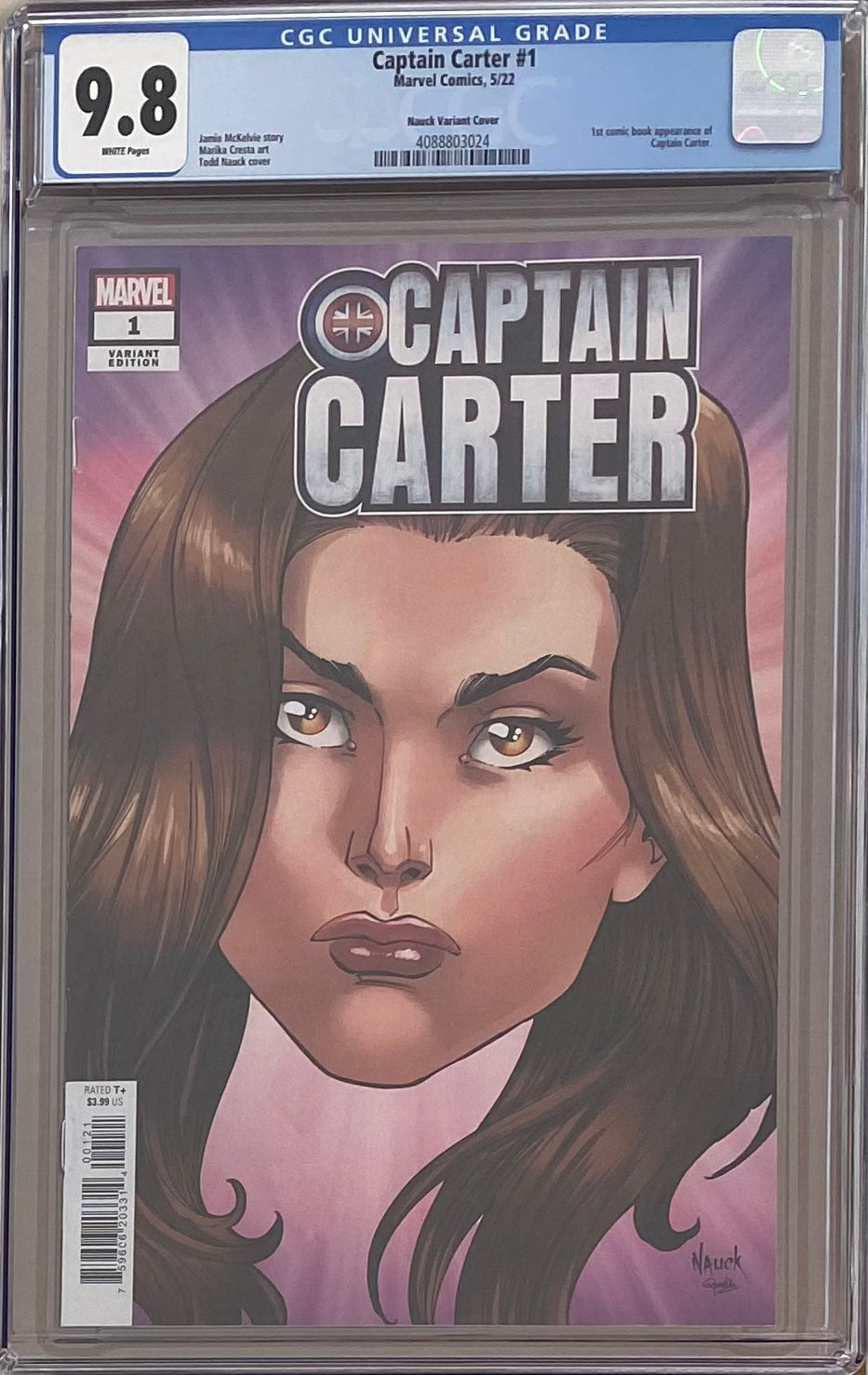 Captain Carter #1 Nauck Variant CGC 9.8