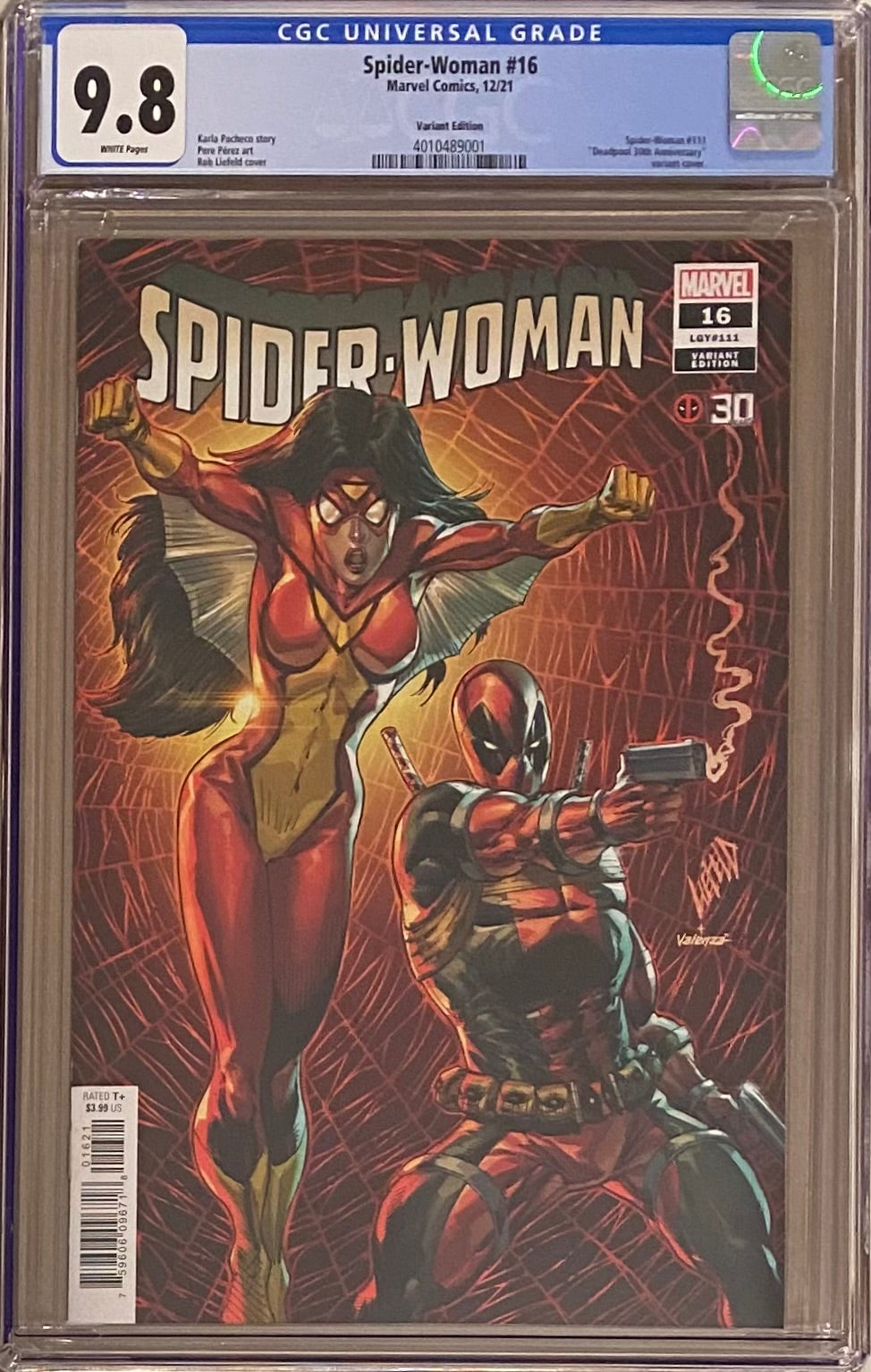 Spider-Woman #16 Liefeld Deadpool 30th Anniversary Variant CGC 9.8