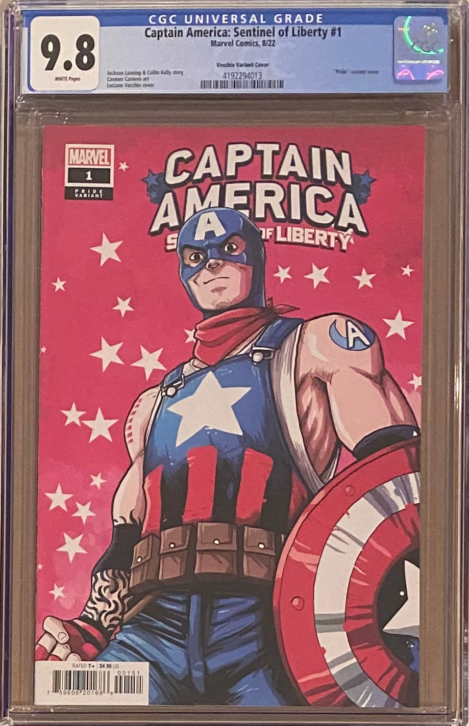 Captain America: Sentinel of Liberty #1 Vecchio Pride Variant CGC 9.8