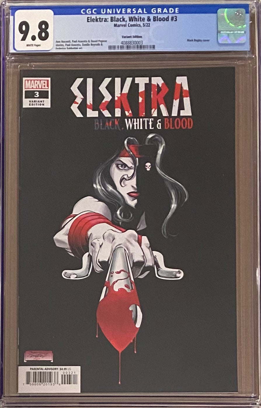 Elektra: Black, White, & Blood #3 Variant CGC 9.8