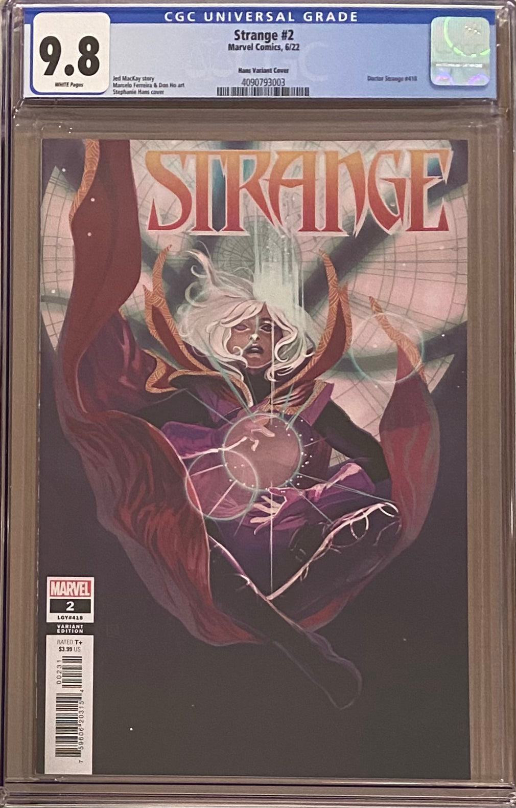 Strange #2 Hans 1:25 Retailer Incentive Variant CGC 9.8
