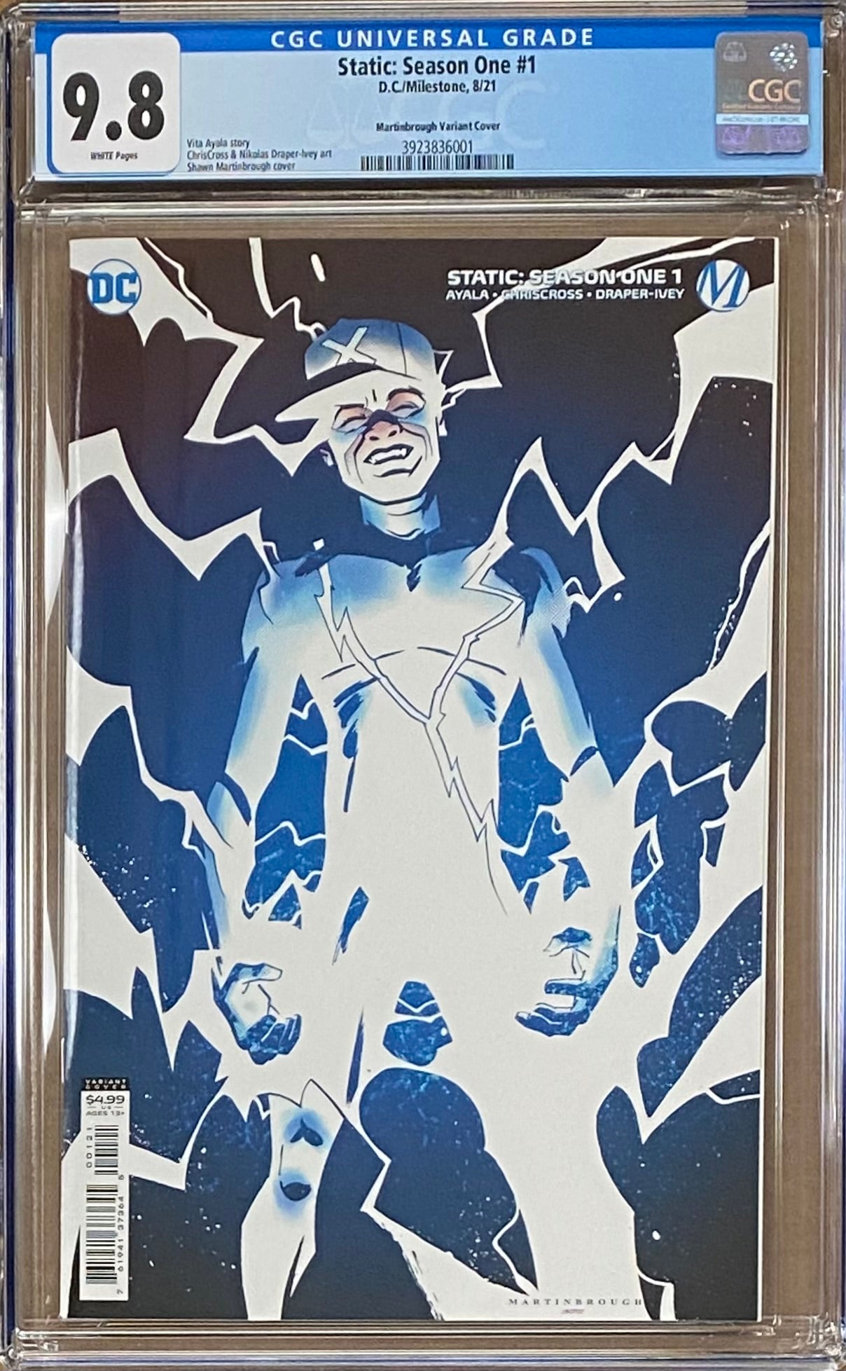 Static: Season One #1 Martinbrough "Old School" Variant CGC 9.8