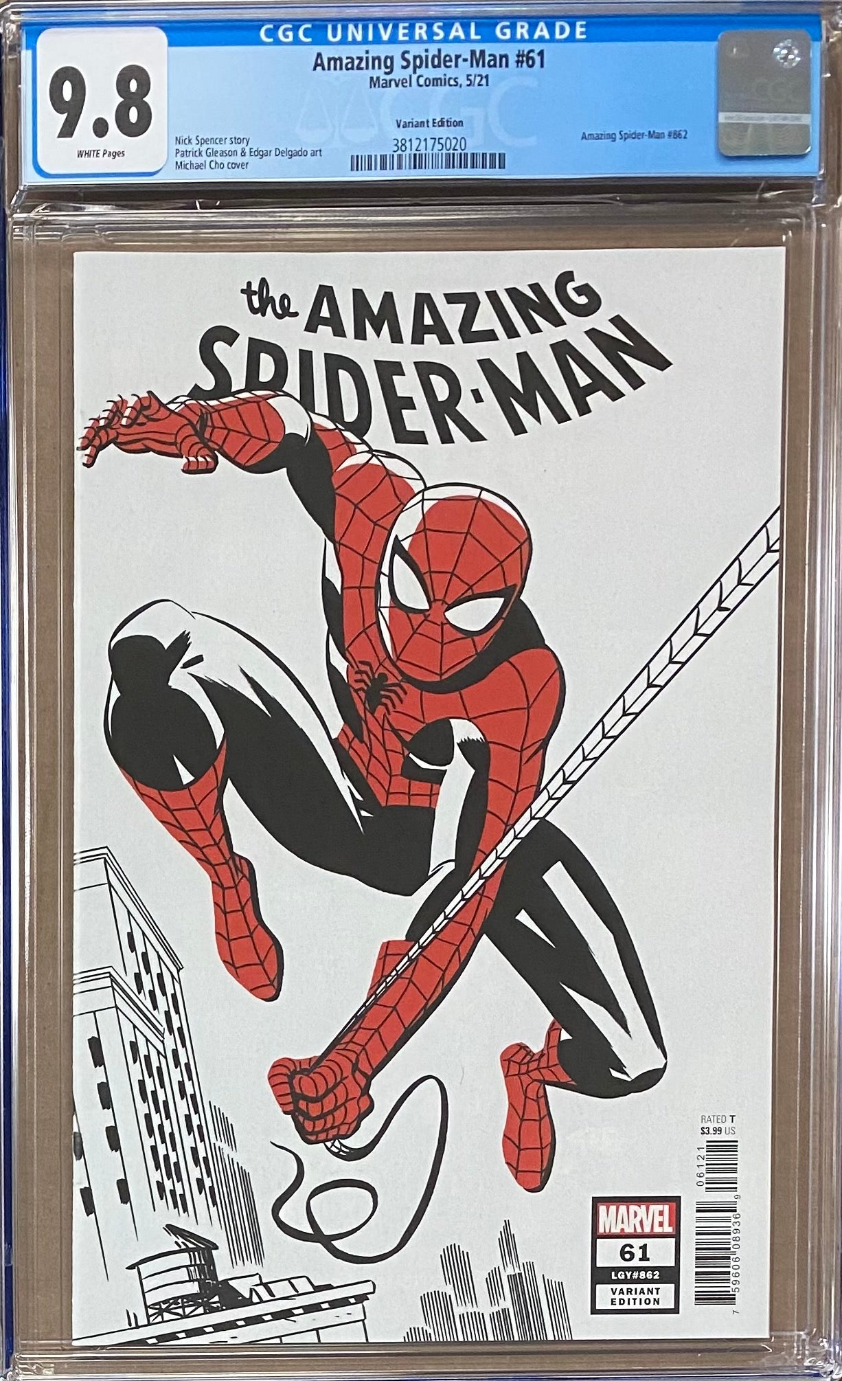 Amazing Spider-Man #61 Cho "Two-Tone" Variant CGC 9.8 - New Costume!