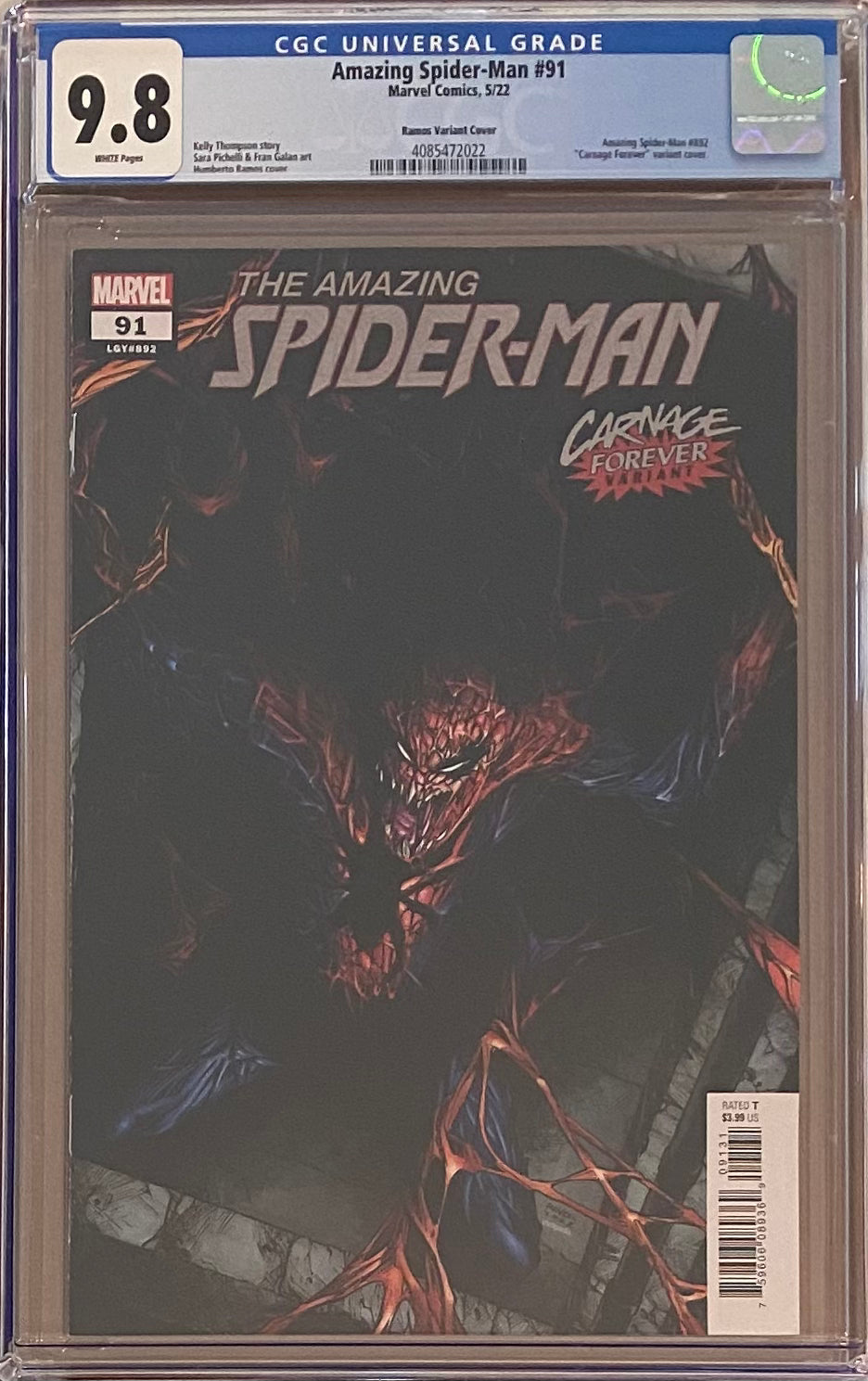 Amazing Spider-Man #91 Ramos Carnage Forever Variant CGC 9.8