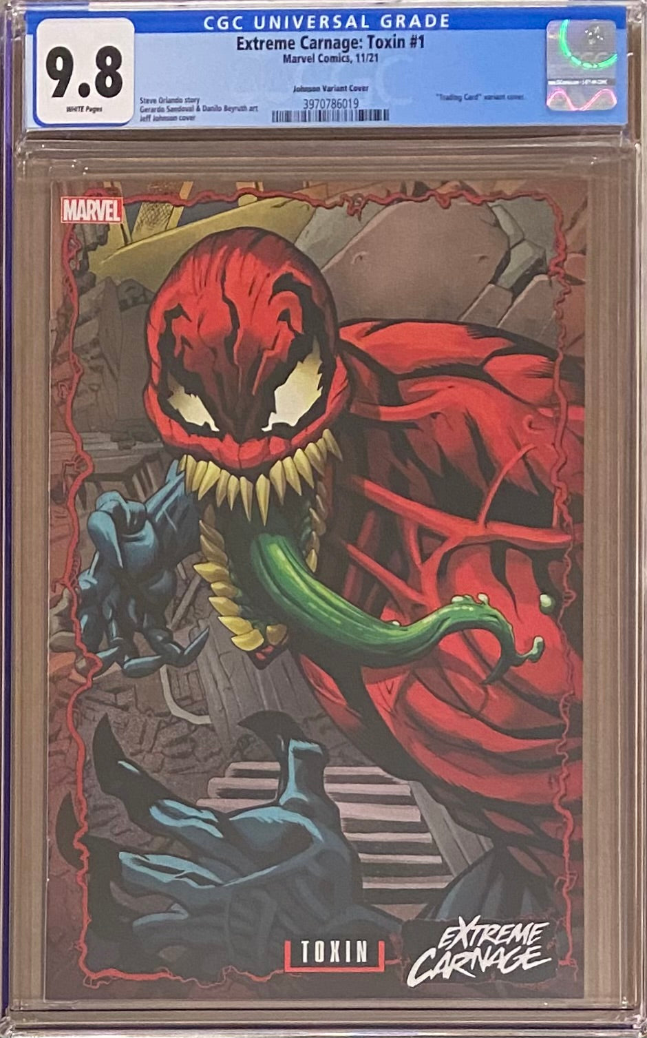 Extreme Carnage: Toxin #1 Johnson Connecting Variant CGC 9.8