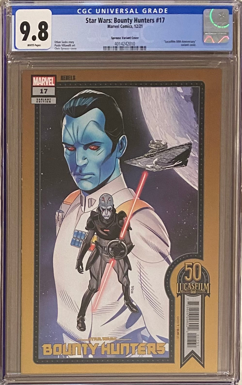 Star Wars: Bounty Hunters #17 Sprouse Variant CGC 9.8 - War of the Bounty Hunters