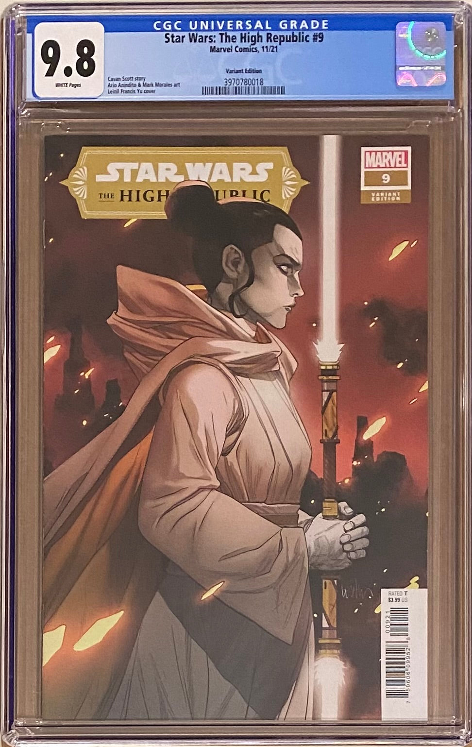 Star Wars: The High Republic #9 Yu 1:25 Retailer Incentive Variant CGC 9.8