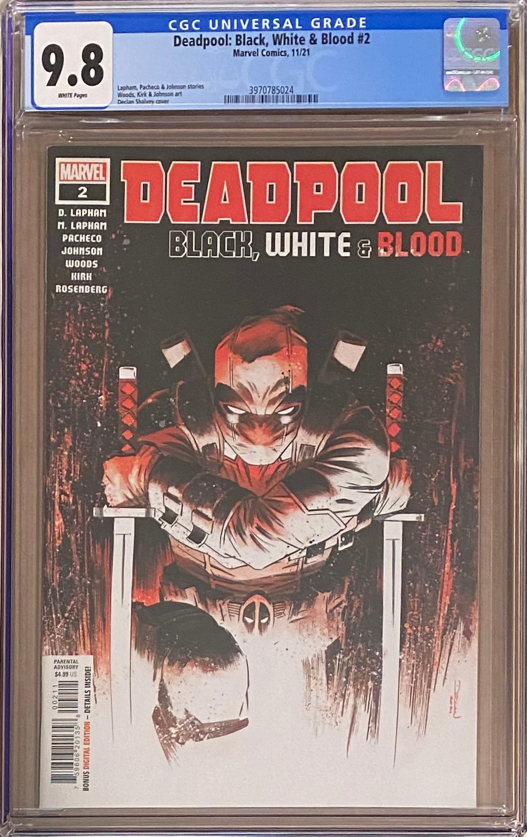 Deadpool: Black, White, and Blood #2 CGC 9.8
