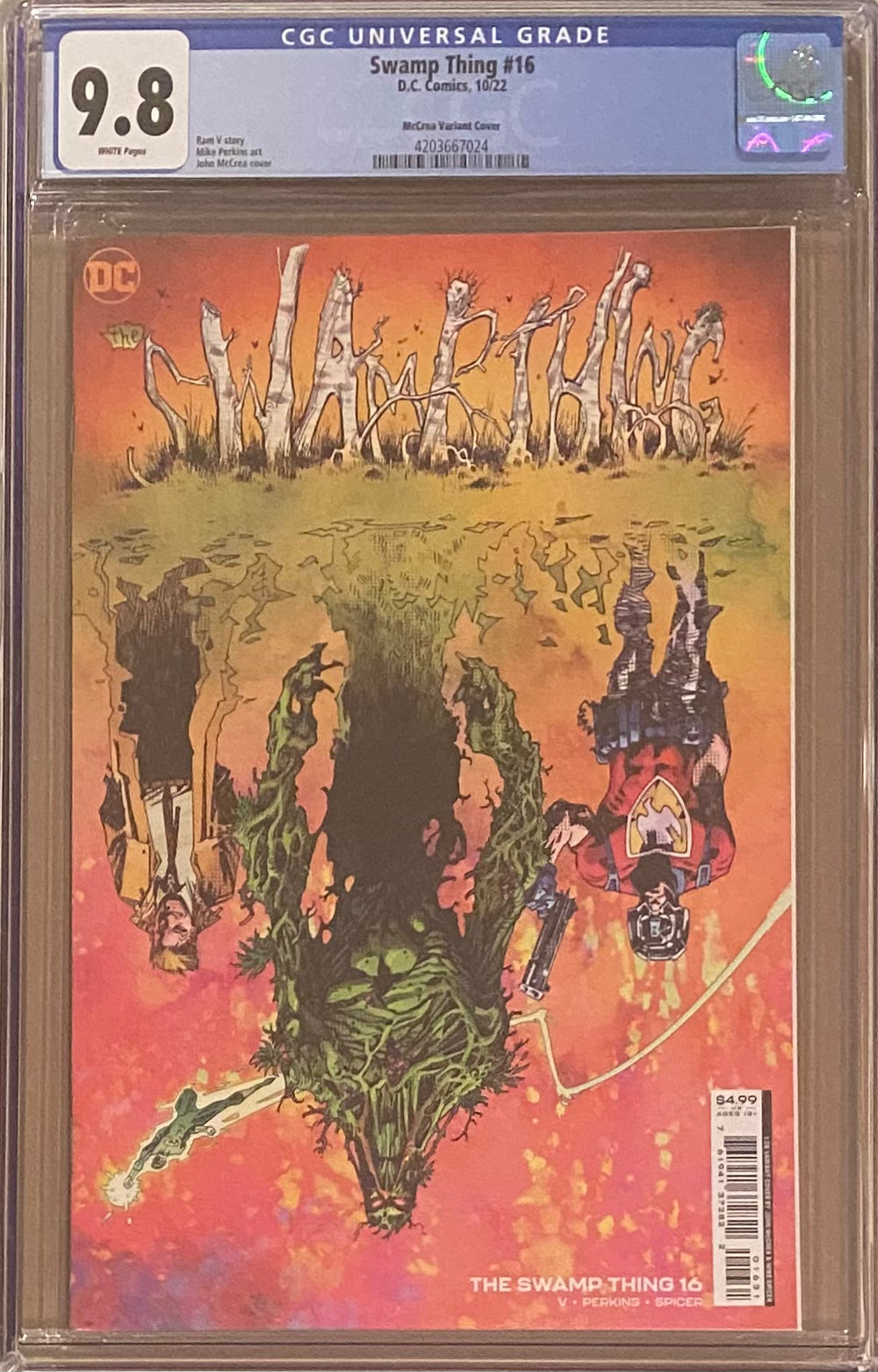 Swamp Thing #16 McCrea 1:25 Retailer Incentive Variant CGC 9.8