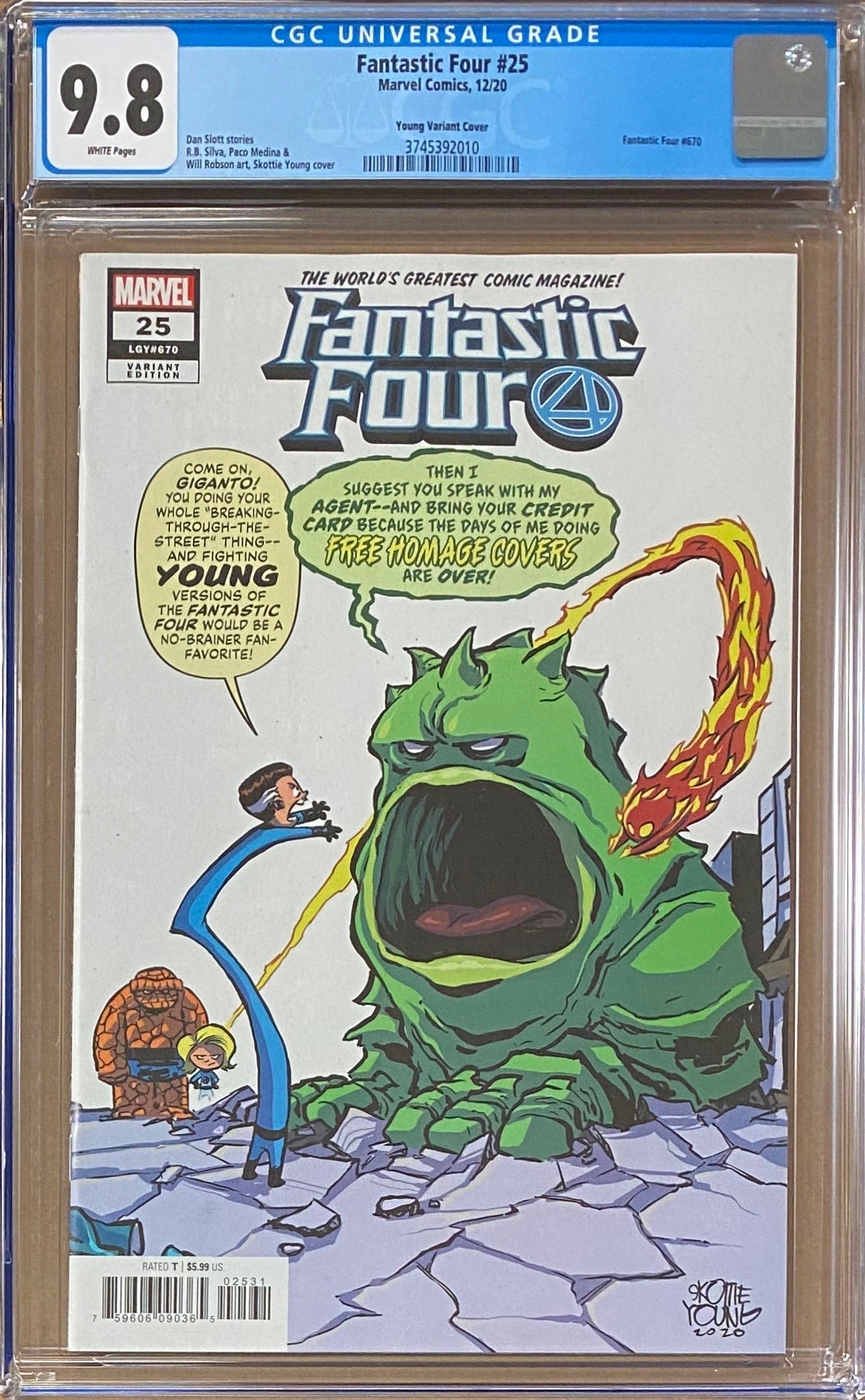 Fantastic Four #25 Skottie Young Variant CGC 9.8