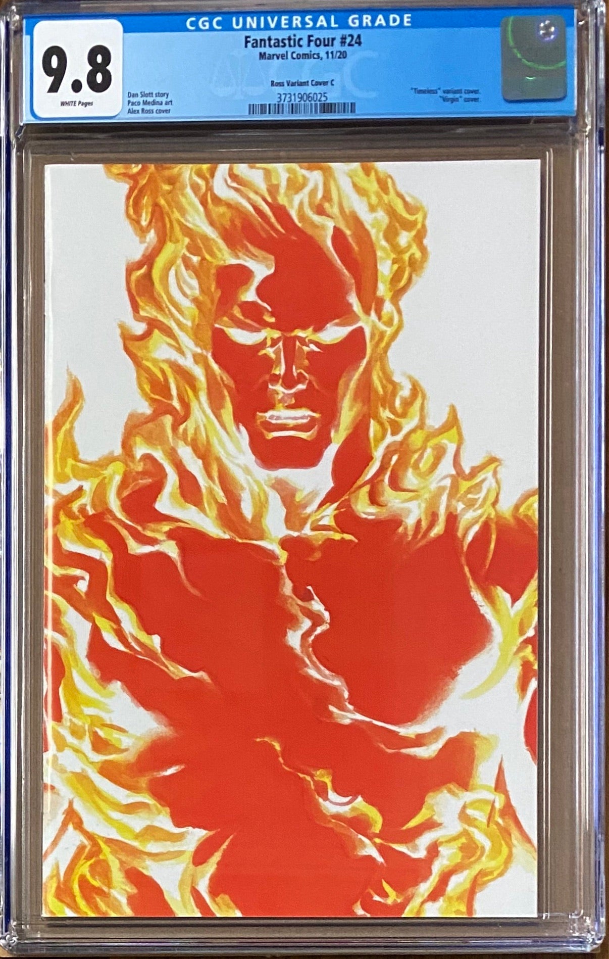 Fantastic Four #24 Alex Ross Human Torch "Timeless" Variant CGC 9.8