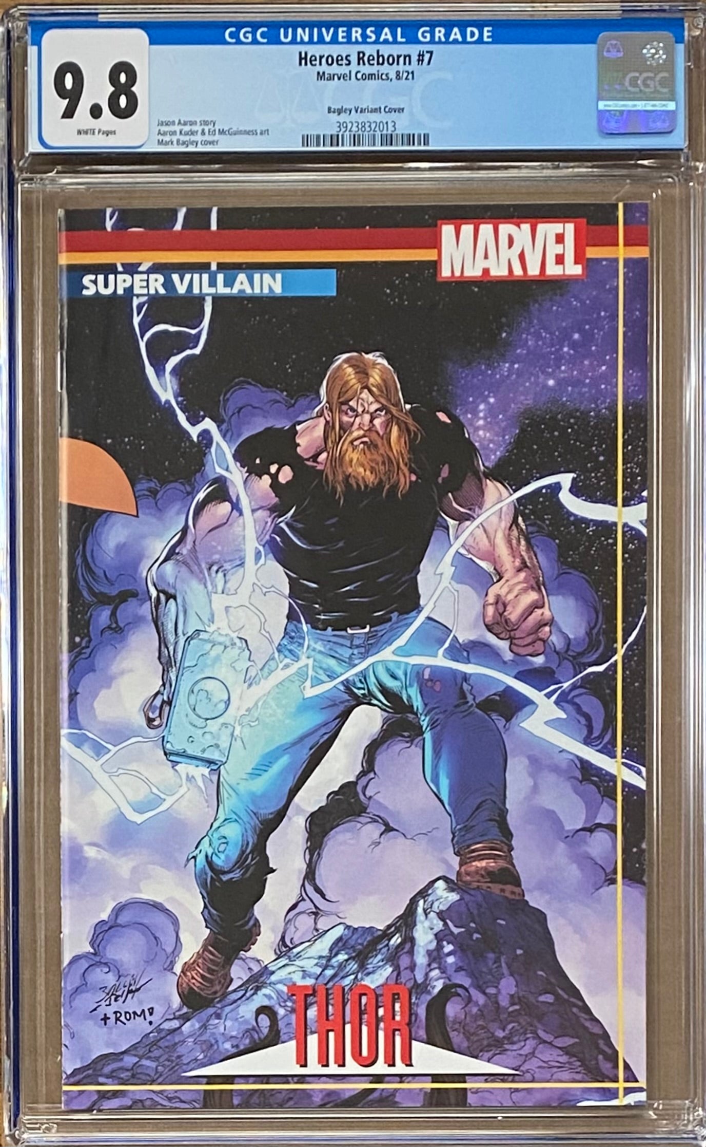 Heroes Reborn #7 Bagley "Thor" Trading Card Variant CGC 9.8