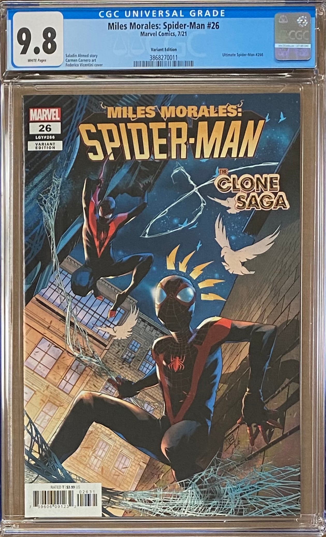 Miles Morales: Spider-Man #26 Retailer Incentive Variant CGC 9.8