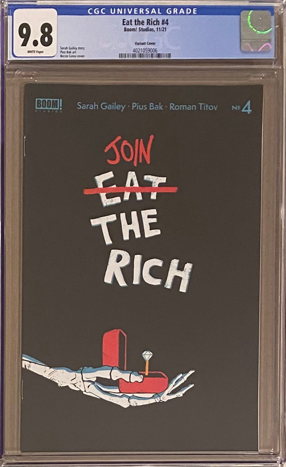 Eat the Rich #4 Variant CGC 9.8