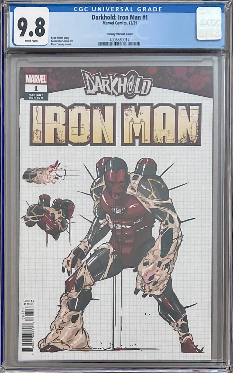 Darkhold: Iron Man #1 Tormey 1:10 Retailer Incentive Variant CGC 9.8