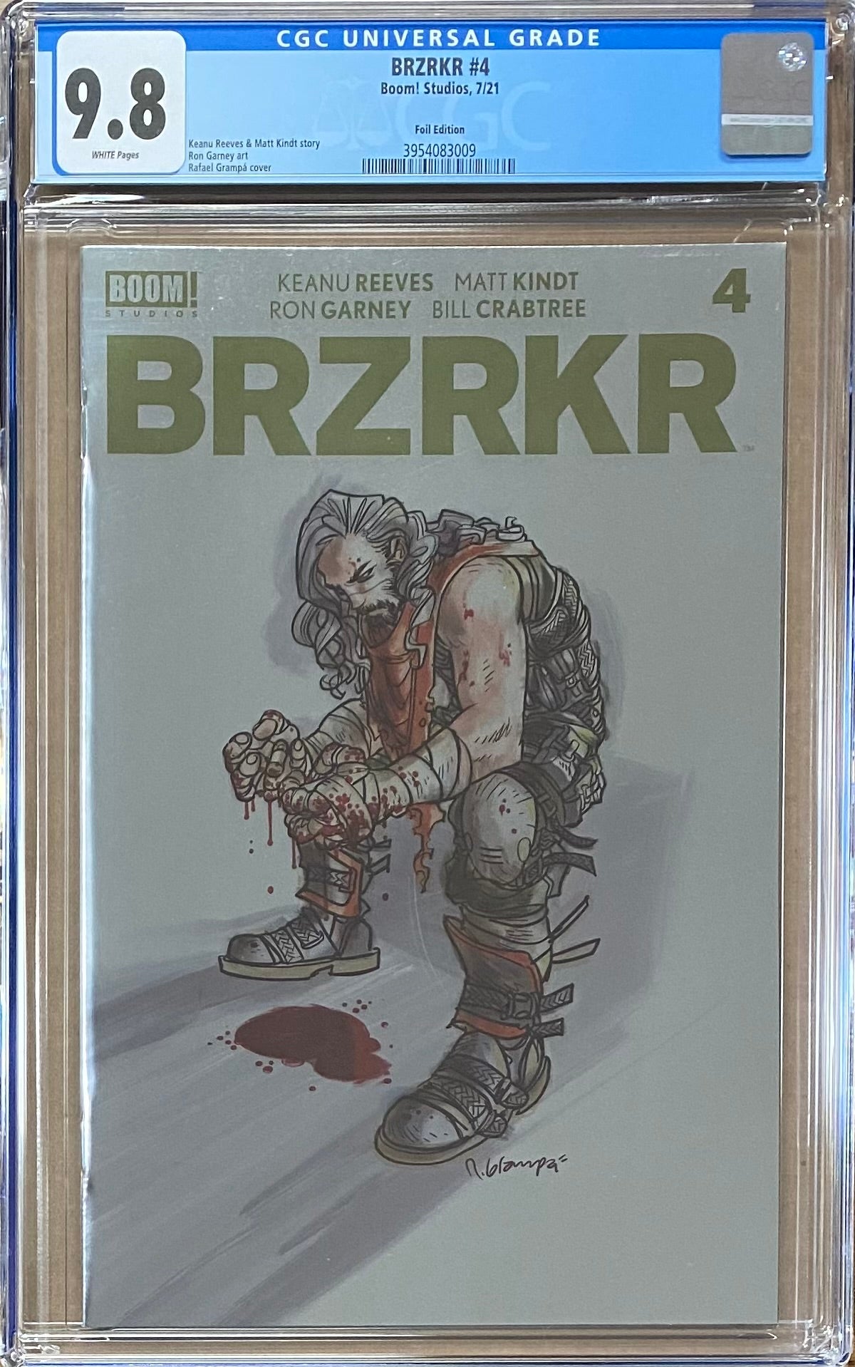 BRZRKR #4 Cover C Grampa Foil Variant CGC 9.8 (Berzerker)