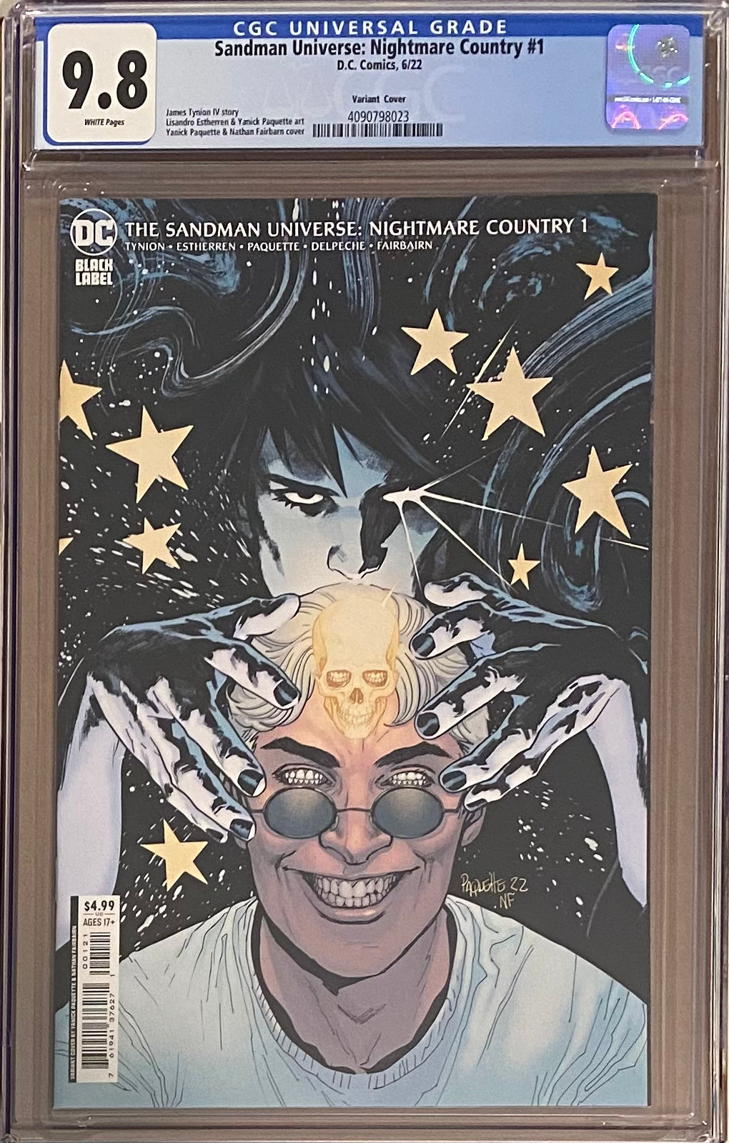 Sandman Universe: Nightmare Country #1 Paquette Variant DC Black Label CGC 9.8