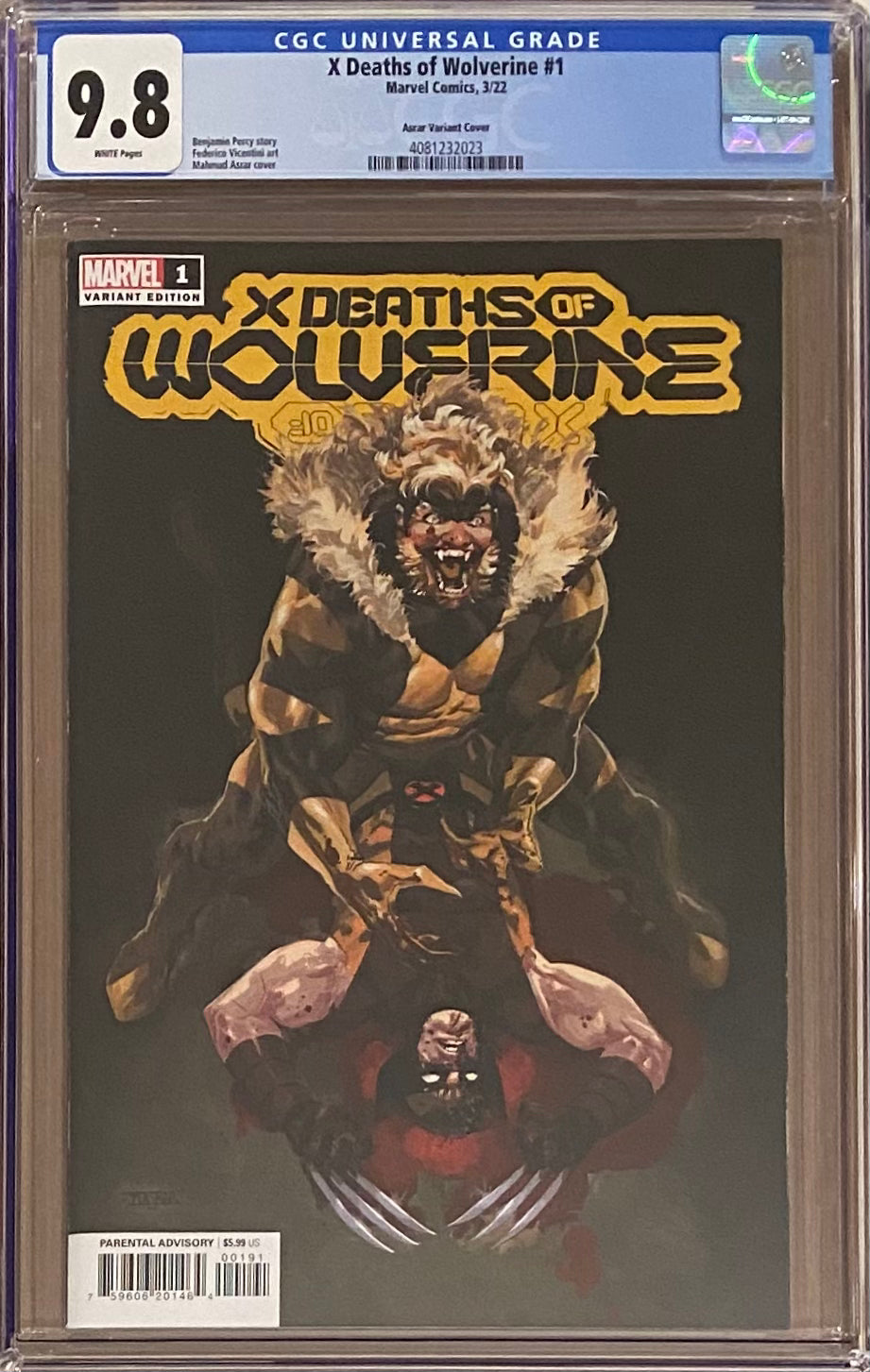 X Deaths of Wolverine #1 Asrar 1:50 Retailer Incentive Variant CGC 9.8